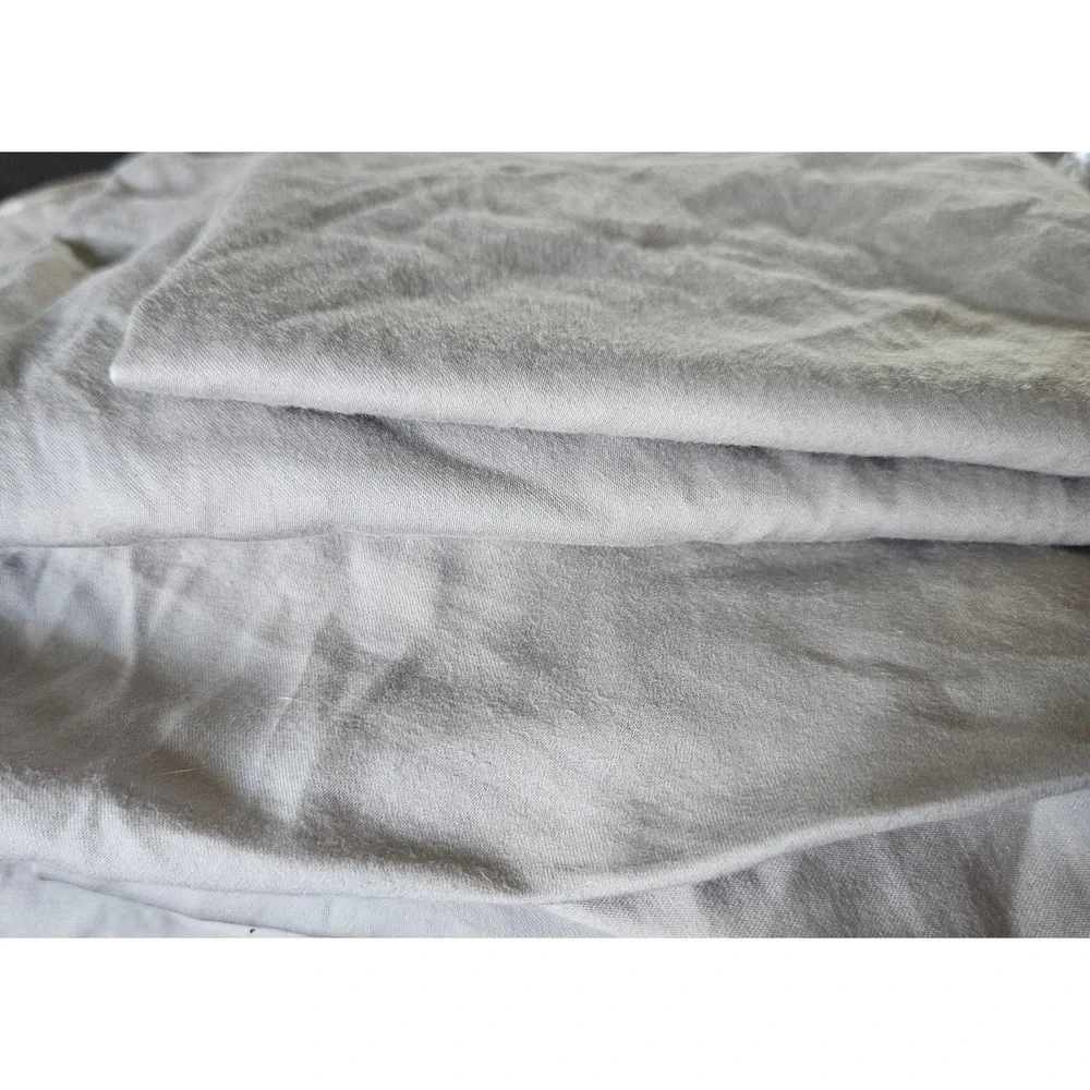 Pottery Barn 3pc Twin Flat Sheet + 2 Shams 100% Cotton Dream Brushed Mirage
